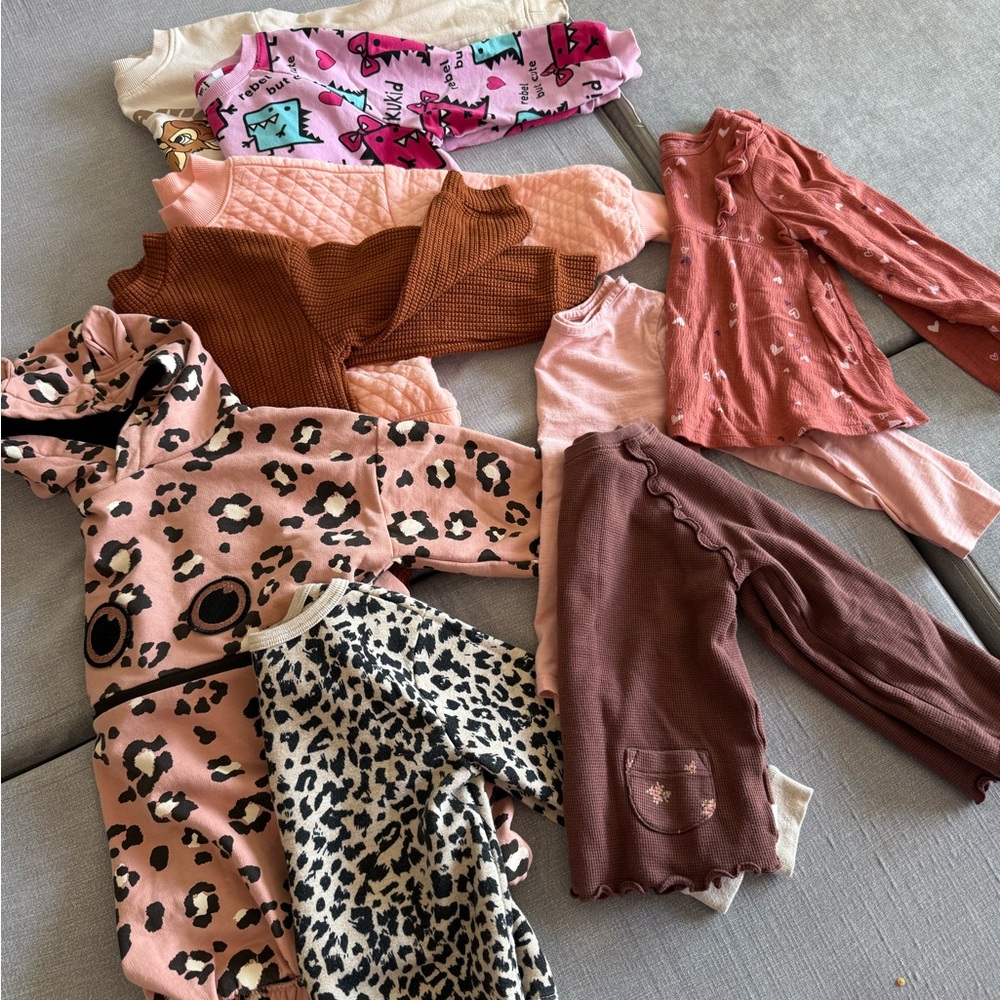9 long sleeve shirts hoodies bundle clothing haul lot girls clothing  4T to 5T